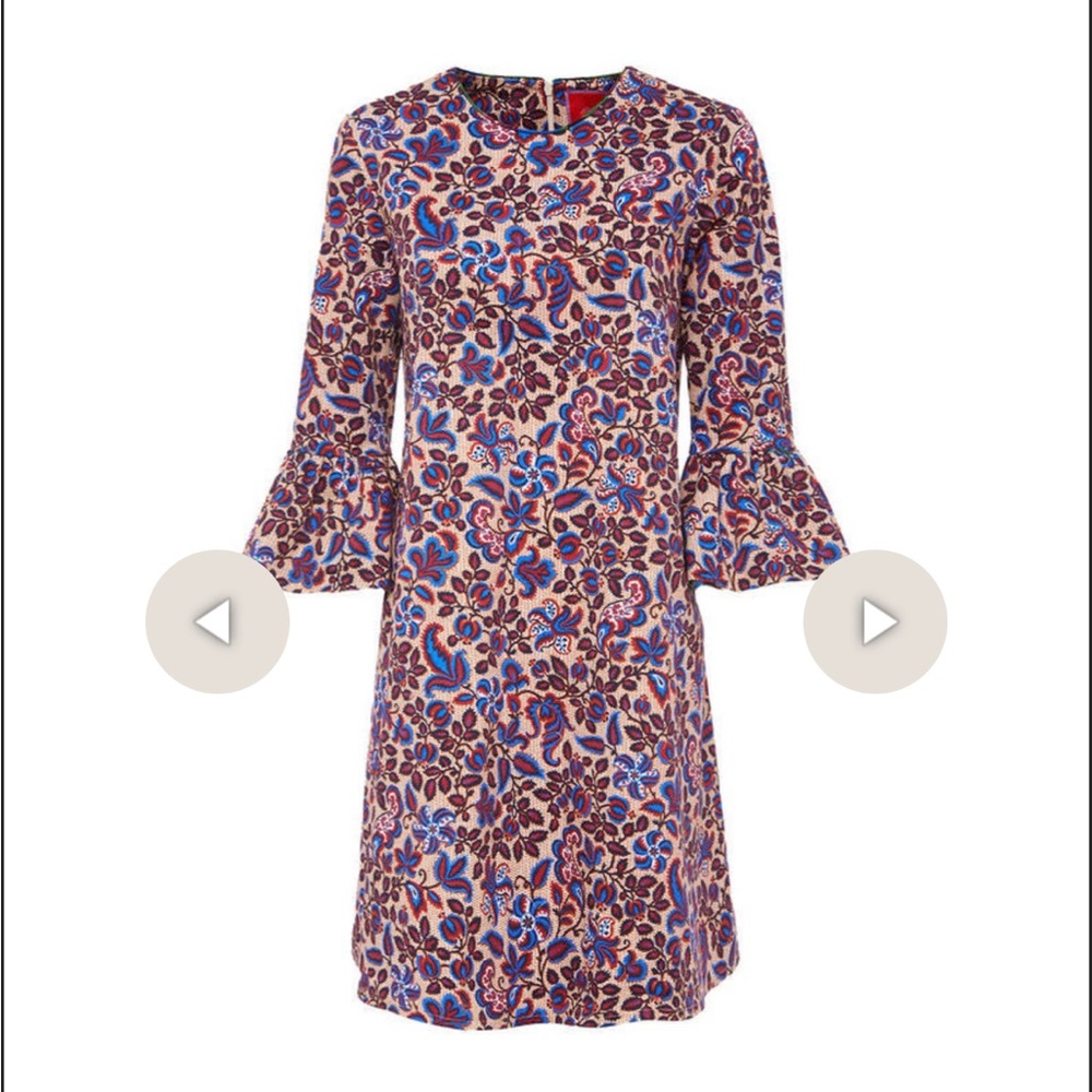 LA DoubleJ Multicolor Floral Long Sleeve Dress